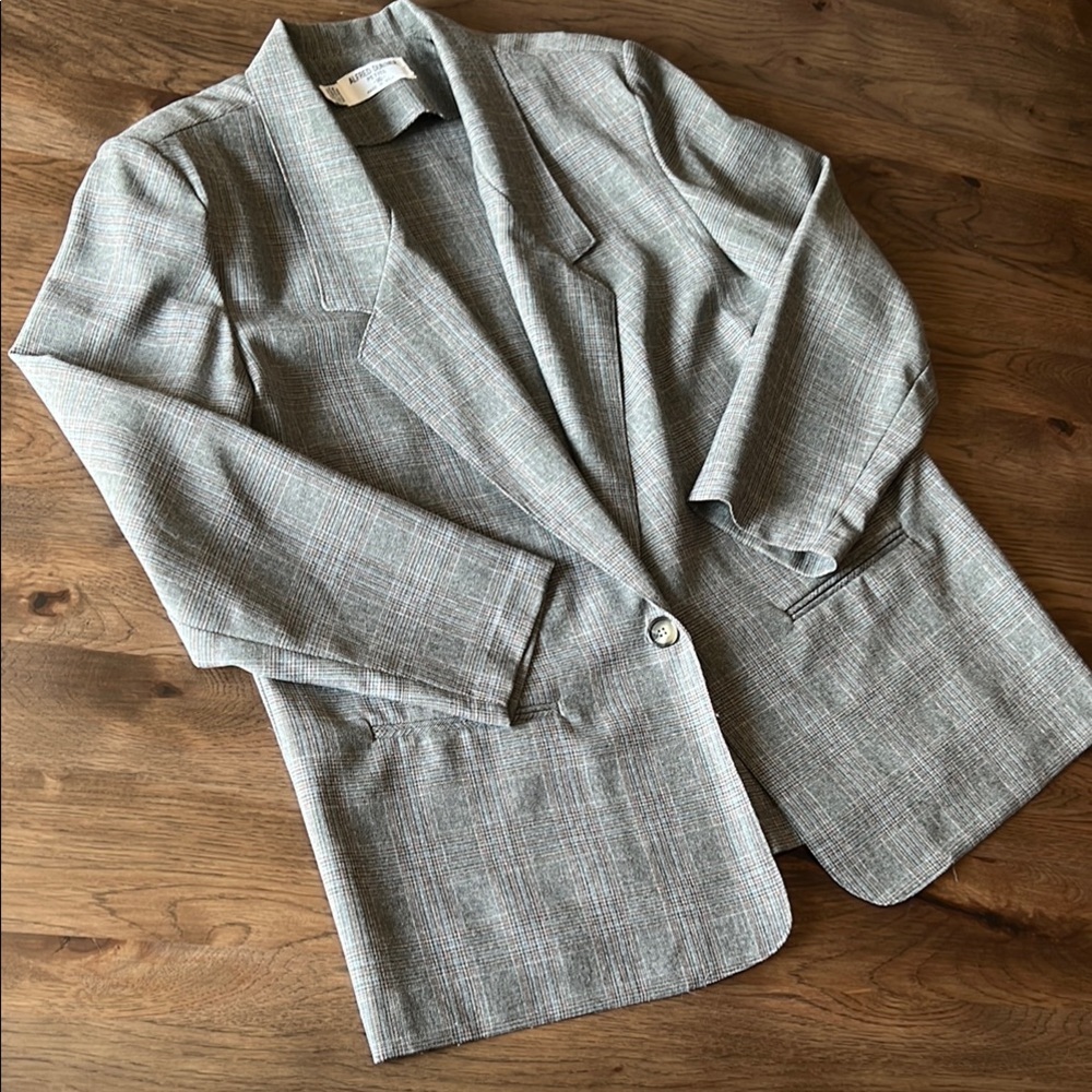 Alfred Dunner Women’s Gray Blazer Jacket Size 16 Petite